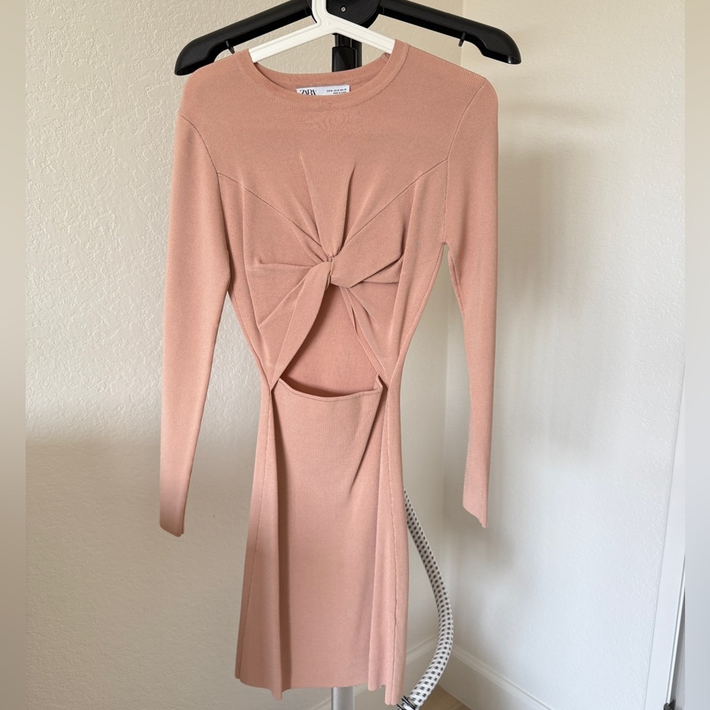 Pink Zara cutout dress